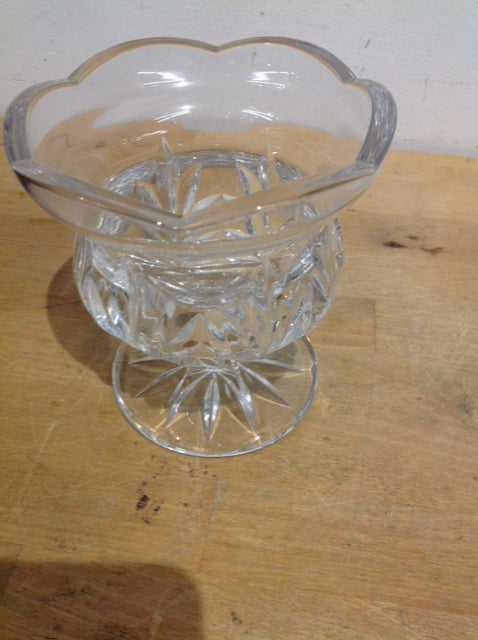 Vase- 5" Footed Cut Crystal