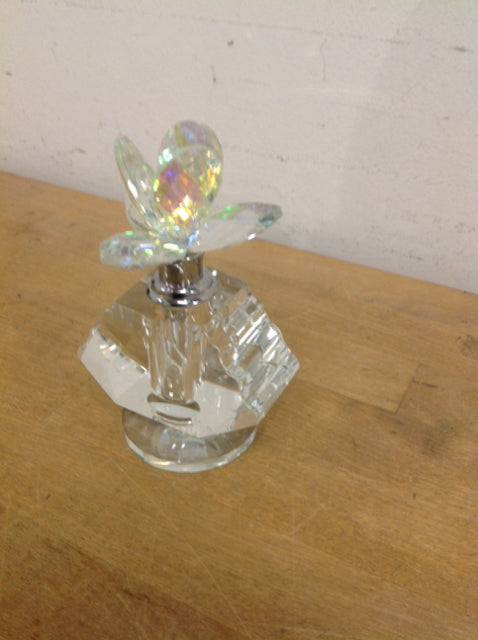 Perfume Bottle- Cut Crystal Flower