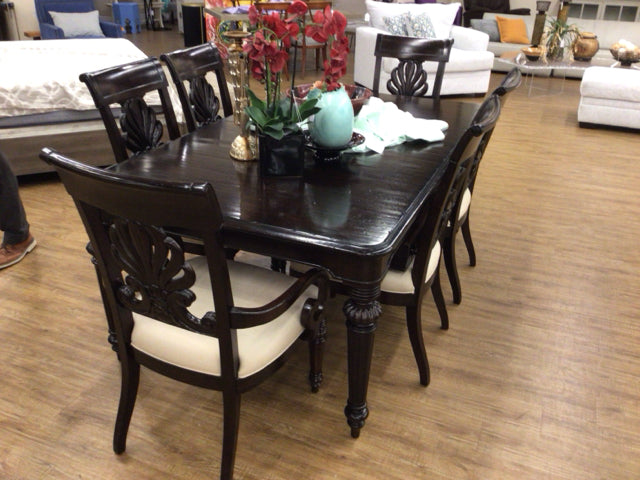 Tommy Bahama Home Kensington Rectangular Dining Table W/6 Chairs/2 Leaves