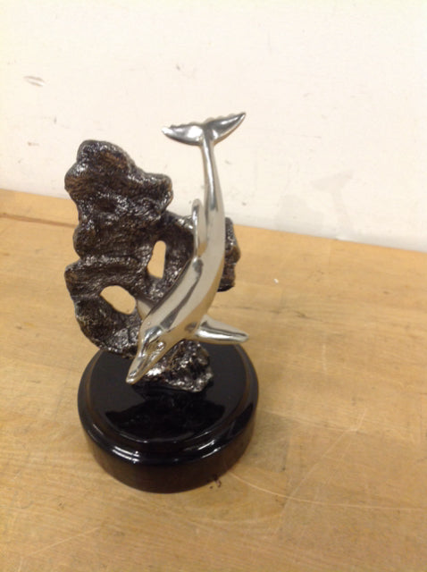7" Signed Donjo Dolphin Statue