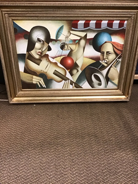 46"x34" Male Musicians Framed