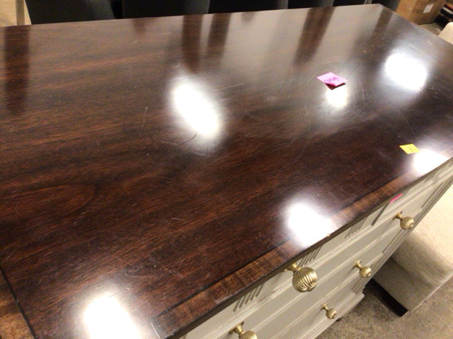 AS-IS Stanley Grey Five Drawer Chest(Top Scratches)