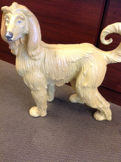 36" Resin Gold Afghan Dog