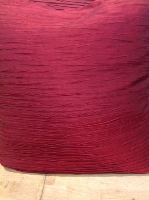 Pillow- 18" Red Satin Ruffle
