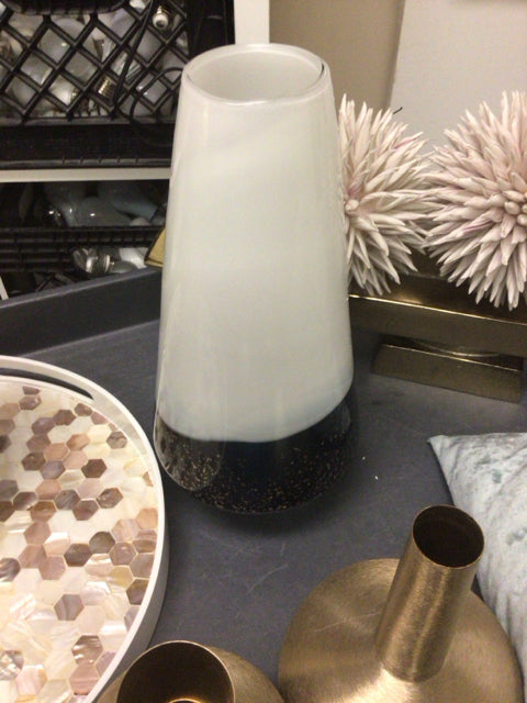 Blue & White Glass Vase