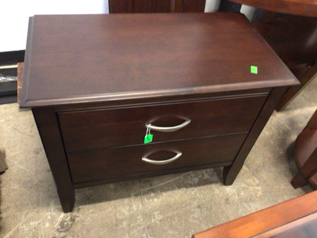 Bassett Wood Two Drawer Nightstand