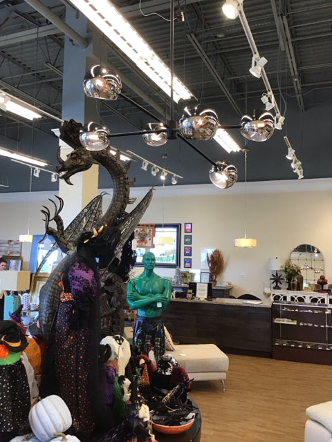 Alora Willow 6 Light Black Matte Chandelier