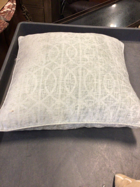 Light Grey/Blue Pattern Pillow