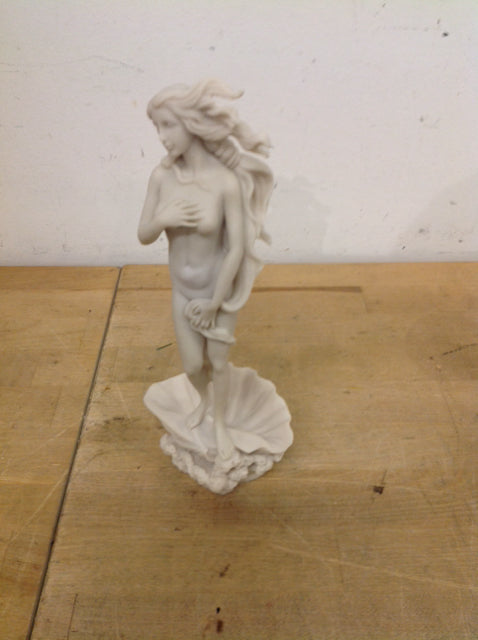 9" White Resin Meramid Statue