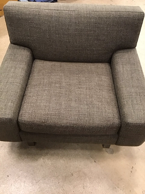 Crate & Barrel Gray Tweed Chair