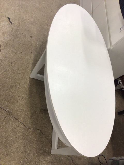 IKEA White Oval Coffee Table W/Shelf