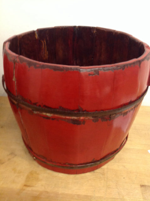 Planter- 14" Rustic Red Wood