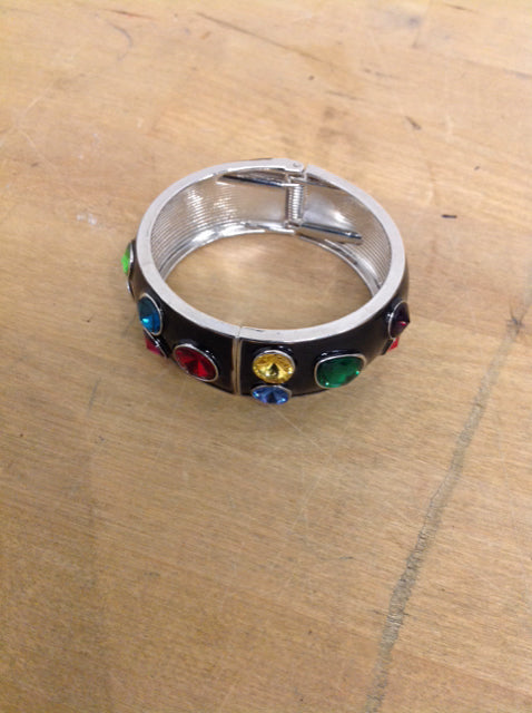 Bracelet- Black Multi Color Stones