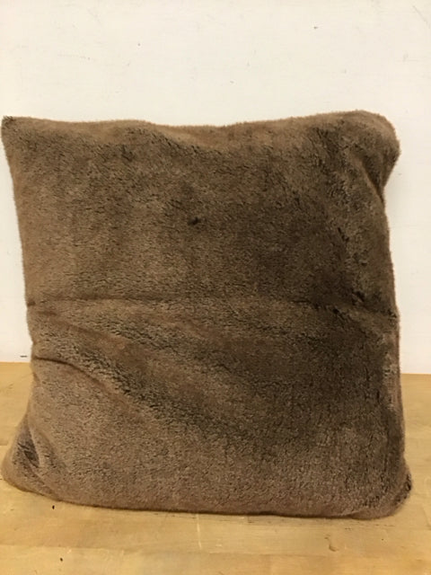 RH Brown Faux Fur Down Filled Pillow