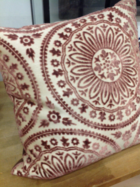 Pillow- 18" Plum Print