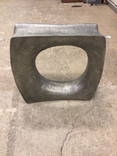 Grey Abstract End Table