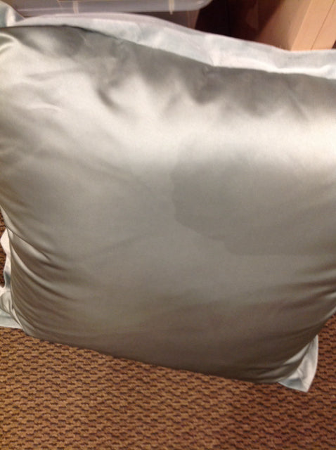 Pillow- 24" Ice Blue / Grey Satin