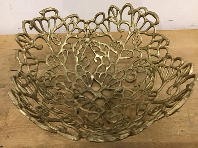 12" Gold Metal Bowl