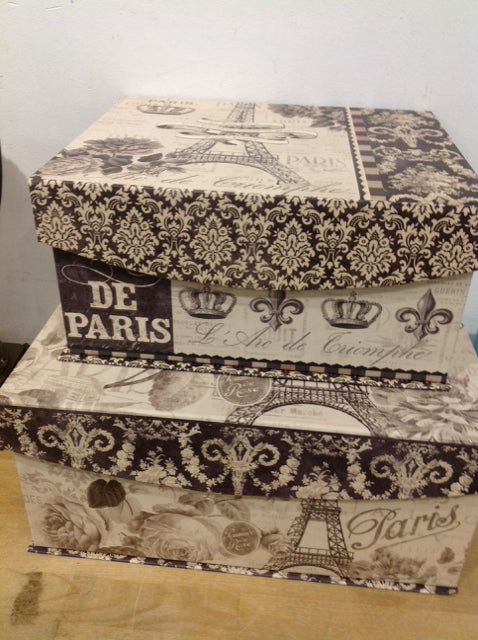 Set Of 2 Paris Boxes
