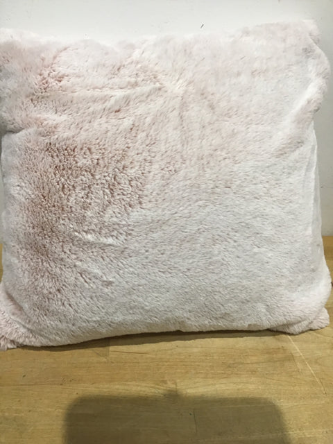 16" Pier 1 Pink Faux Fur Pillow