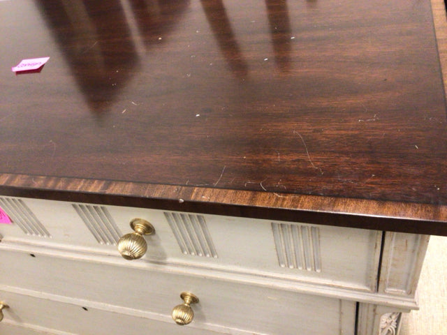 AS-IS Stanley Grey Five Drawer Chest(Top Scratches)