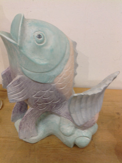 12" Wood Carved Fish
