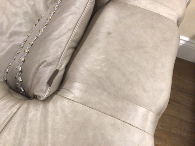 AS-IS Roberto Cavalli Home Interiors Leather Sofa W/4 Pillows