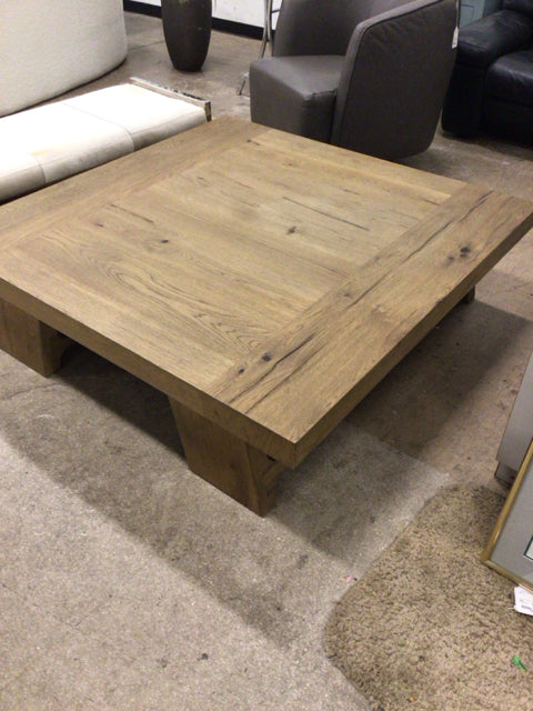 52" Square RH Wood Coffee Table