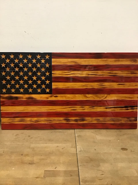 19.5"x35" US Wooden Flag Wall Decor