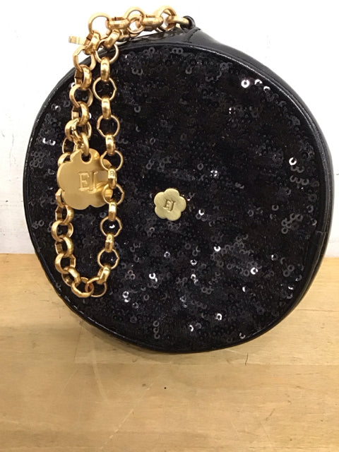 Eric Javits Round Black Sequin Purse