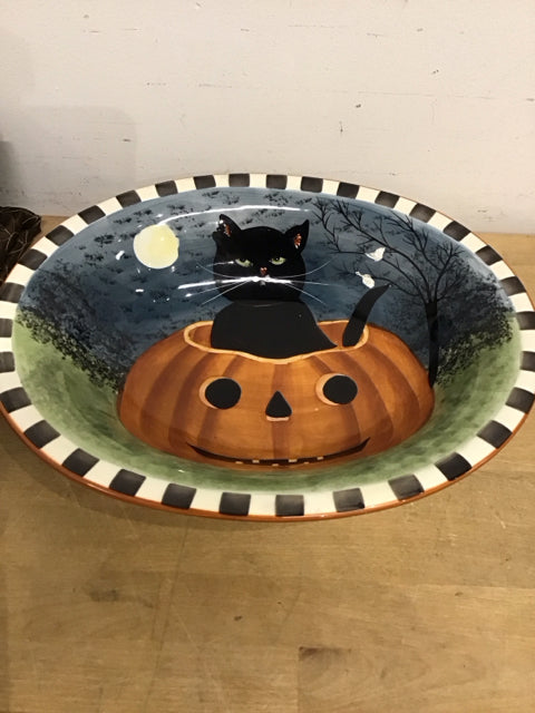 14.5" X12" Ceramic Halloween Bowl