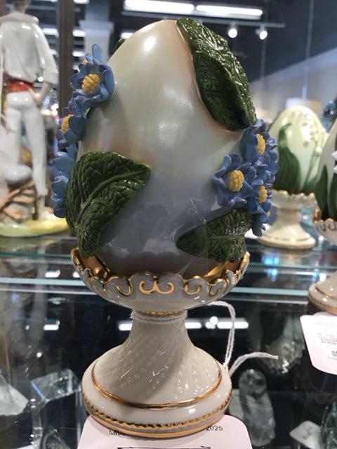 5" Fitz And Floyd Primrose Egg On Stand