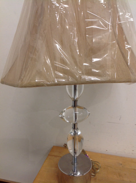 29" Chrome& Glass Lamp