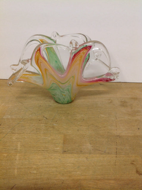 6.5"  Murano Fine Glass Basket