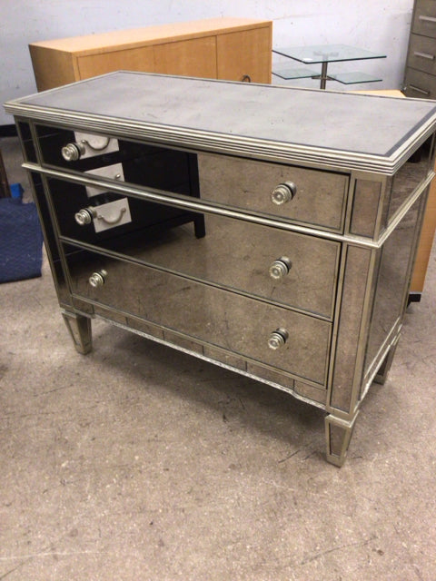 Mirrored Three Drawer Chest