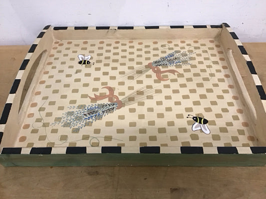 Wood Bumble Bee 17"x14" Tray