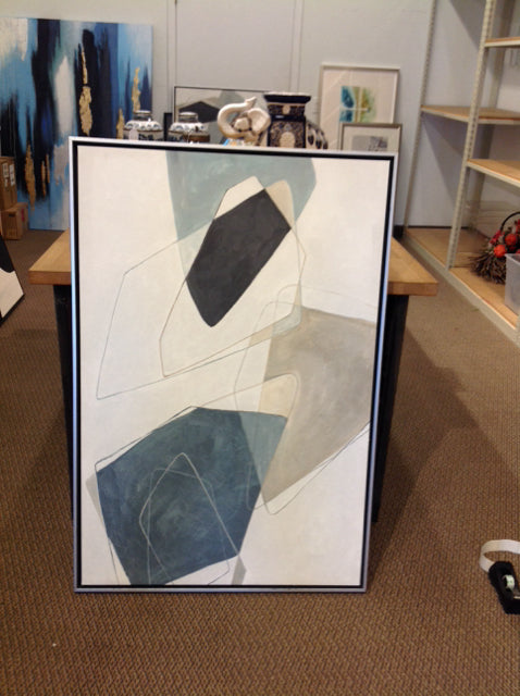 36x41 Framed Abstract Print on Canvas