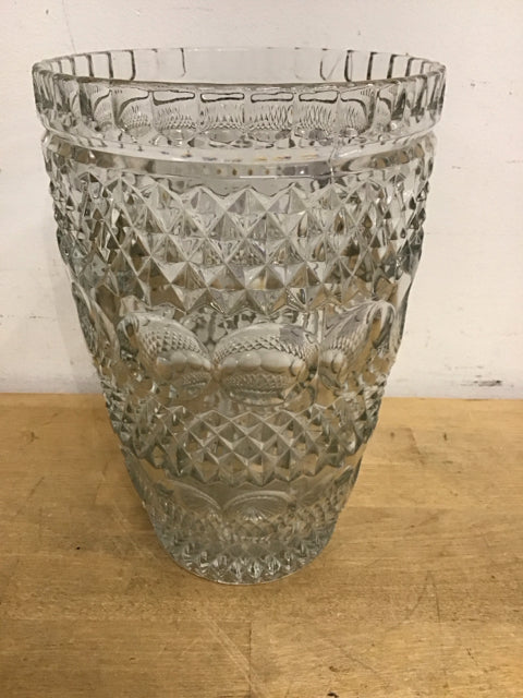 10" Cut Glass Vase