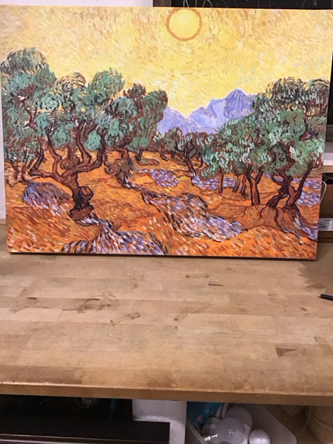 32"x24" "Olive Trees" By Vincent Van Gogh Art