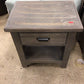 AS-IS 22 1/2" X 16" Bassett Grey One Drawer Wood Nightstand