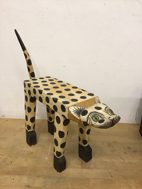 18"x20" Folk Art Cat Bench