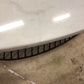 AS-IS 48" White Oval Marble Metal Base Coffee Table(Small Chip)