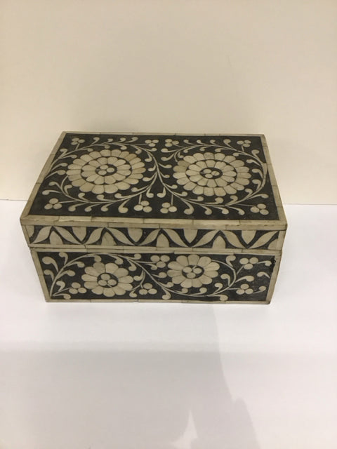 12x8 Wood Box w/Bone Inlay