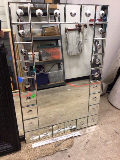 30 1/4" X 45 1/4" AS-IS Williams & Sanoma Home Mirror W/Clete (Light Damage)