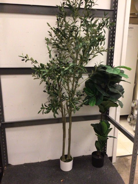 69" Faux Potted Olive Tree
