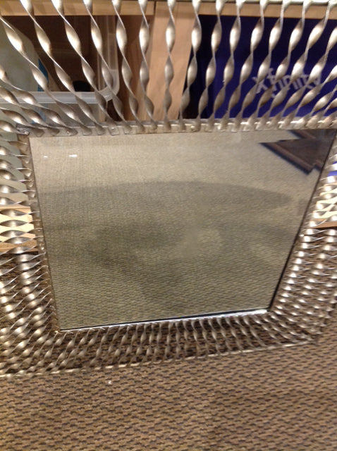 Mirror- 24" Sq Silver Metal