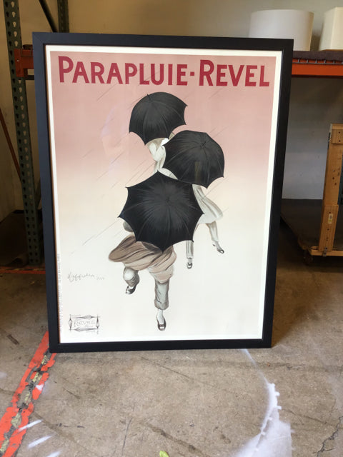 Framed "Parapluie Revel Umbrella" L Cappiello