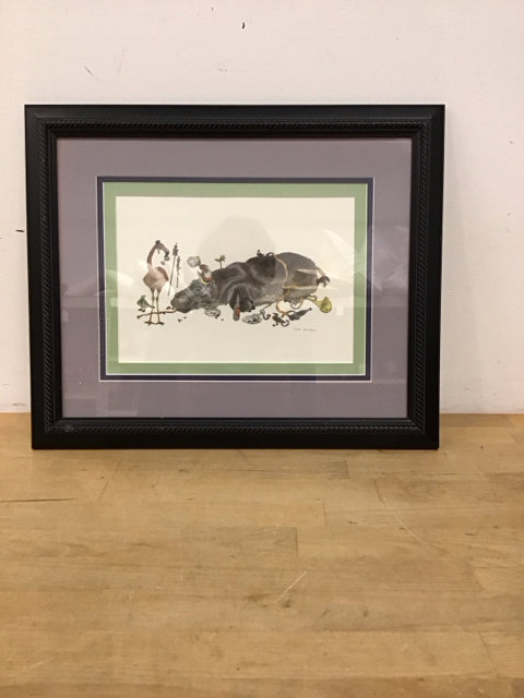 17.5x14 Framed & Signed Oliver Grimley Print on Paper