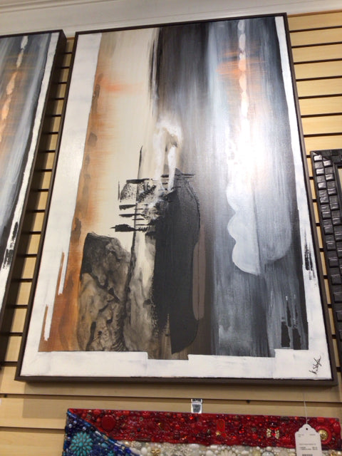 48x30 Framed Abstract Art