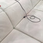 AS-IS Incanto Italian White Leather 4 PC Power Reclining Sectional